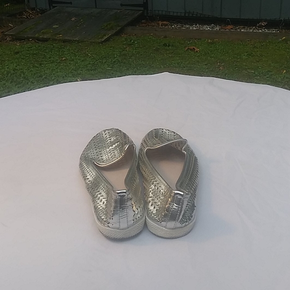 Silver Synthetic Leather Slip On's athletic wear - Picture 3 of 12